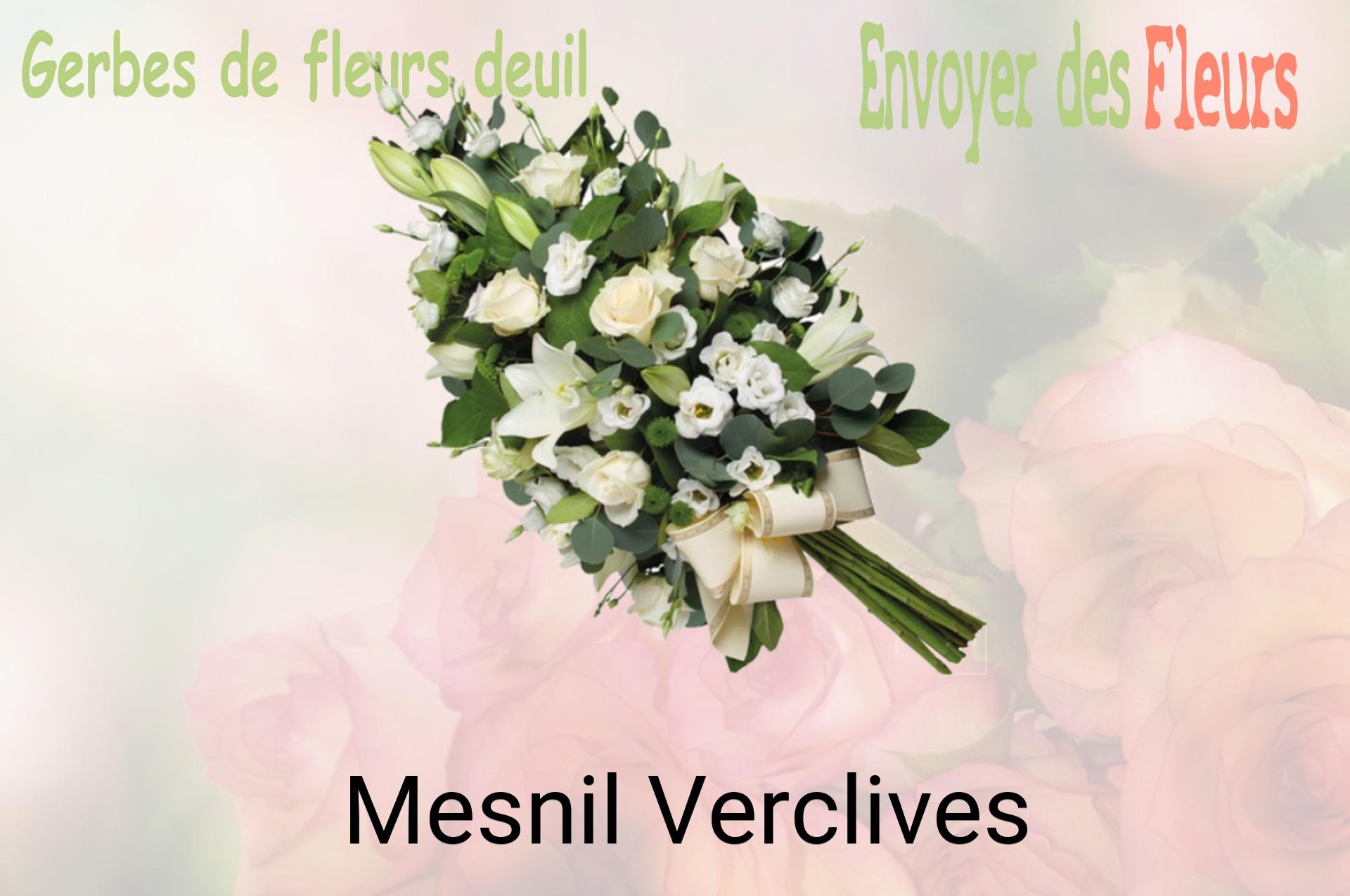 Gerbe de fleurs de deuil livrée à Mesnil-Verclives